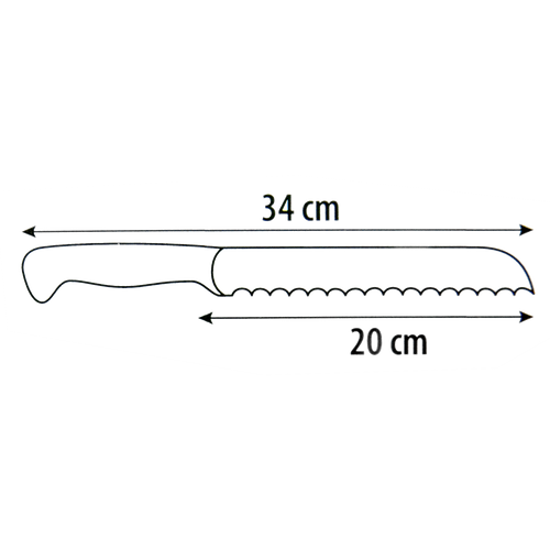 Nóż kuchenny do pieczywa 34/20cm NIROSTA 41833