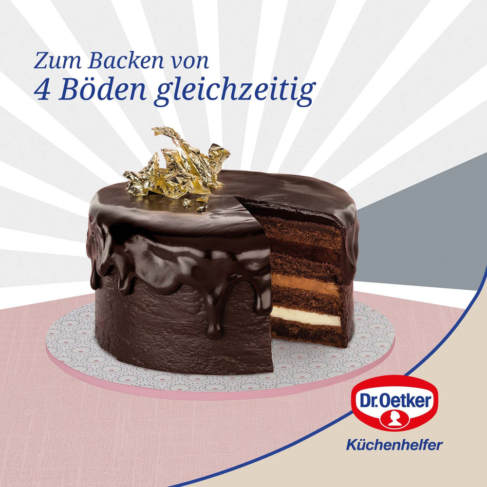 Forma do pieczenia ciast warstwowych retro, Ø17 cm, 4 szt. Dr. Oetker