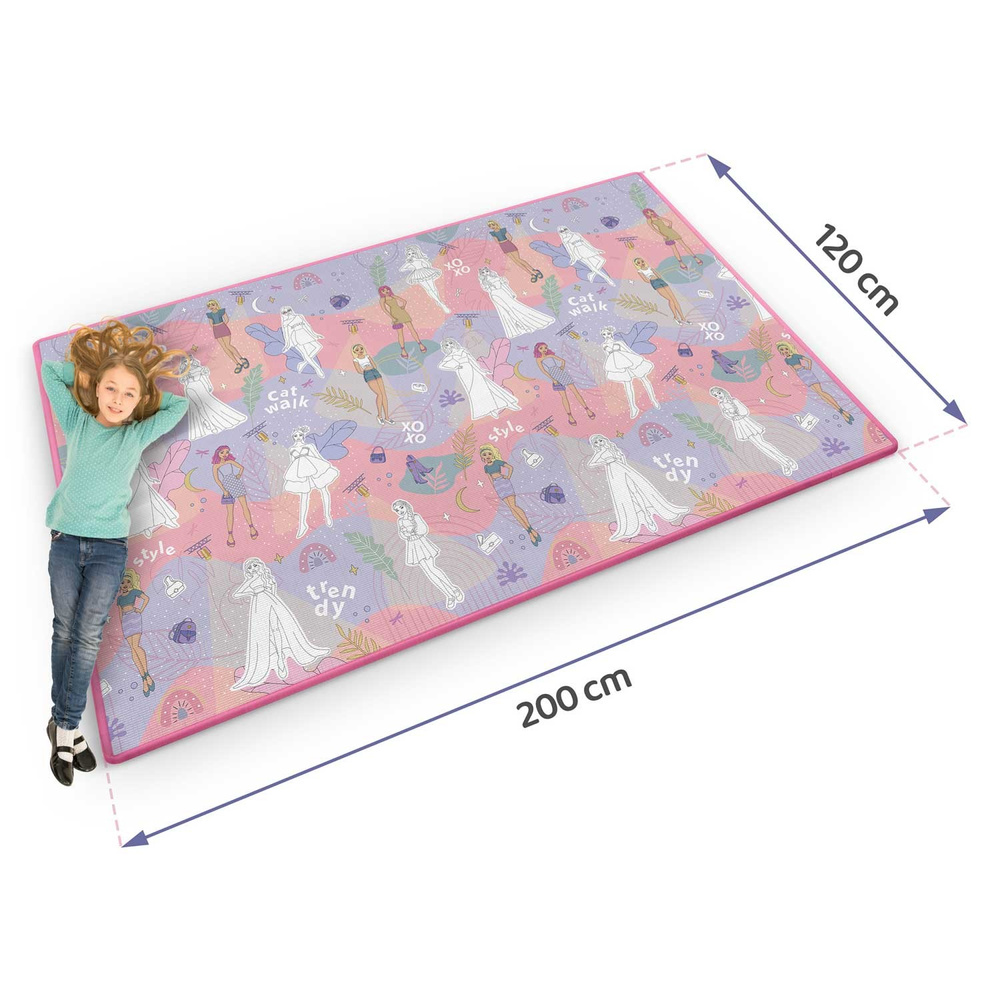 Rolowana mata do kolorowania XXL 200x120 cm z mazakiem gratis