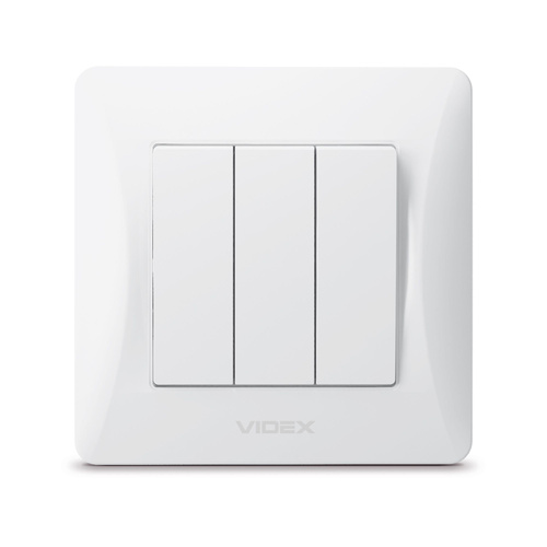 Przełącznik 3-krotny biały VIDEX BINERA