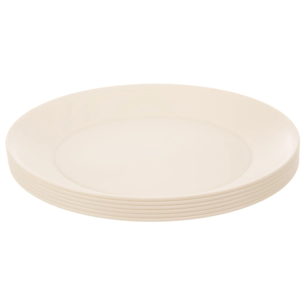 Talerze deserowe plastikowe kremowe SANDY 20,5 cm 6 szt.