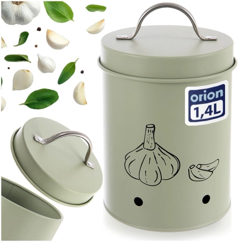 Pojemnik na warzywa i owoce metalowy zielony GREENISH 1,4 l
