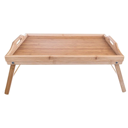 Stolik śniadaniowy bambusowy składany 50x30x24,5 cm