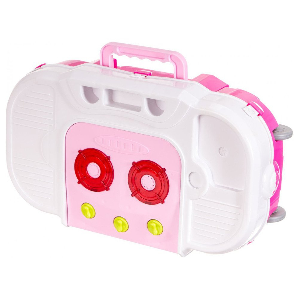 Duża kuchnia Walizka na kółkach Akcesoria 43 el. Mały Kucharz 