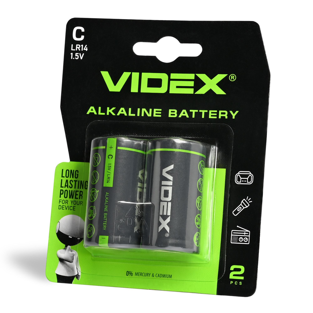 Bateria alkaliczna VIDEX LR14/C 2 szt. BLISTER