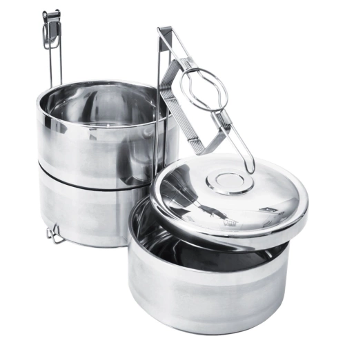 Menażka obiadowa termiczna stalowa 3-poziomowa 3x1,1 l