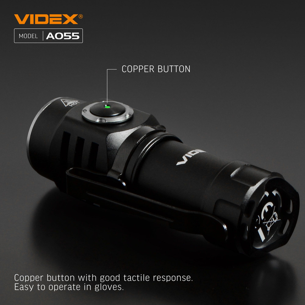 Latarka Videx 10W 600lm IP68 zimna biel 5700k kompaktowa 4 tryby zasięg115m
