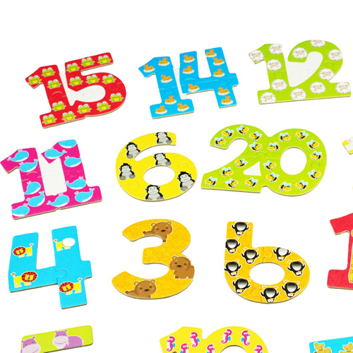 Układanka puzzle dla najmłodszych nauka liczenia cyfry
