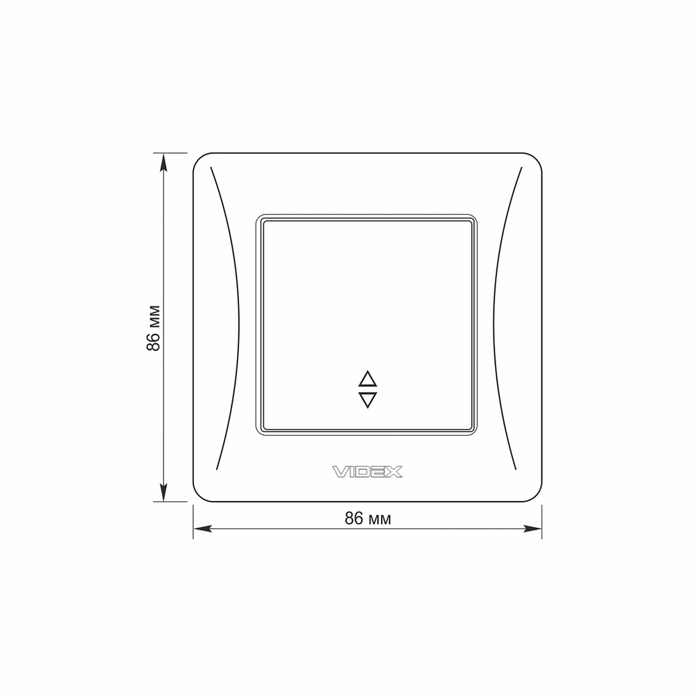 Przełącznik 1 gang pass biały VIDEX BINERA