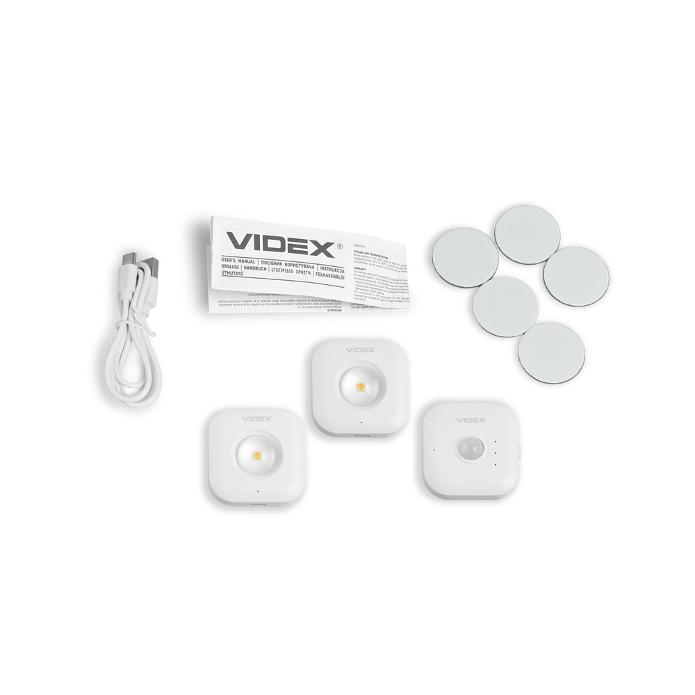 LED ładowalna lampka nocna z czujnikiem ruchu VIDEX