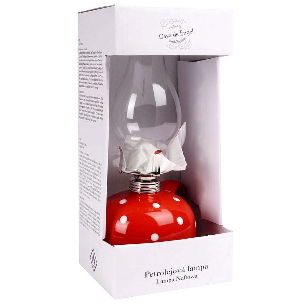 Lampa naftowa ceramiczna TECKA 530 ml, 28,5 cm