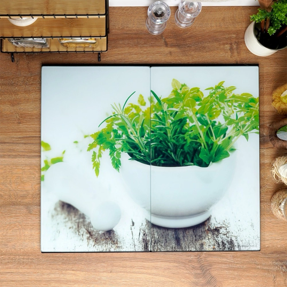 Deska do krojenia i osłona kuchenki szklana 60x52 cm 2 szt.