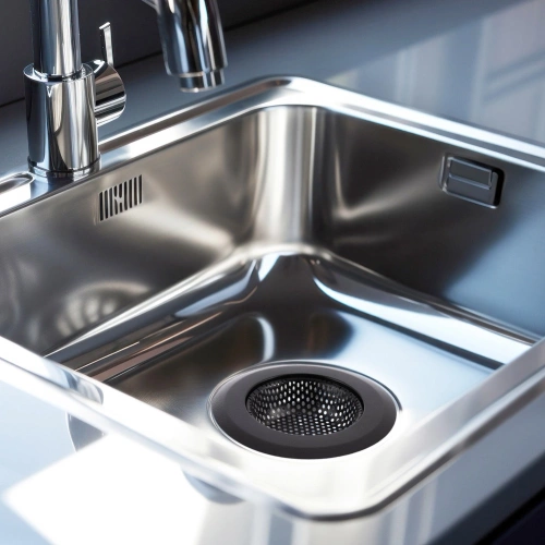 Sitko do zlewu stalowe czarne 11,5 cm