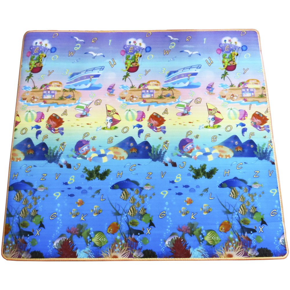 Dwustronna mata piankowa dla dzieci 177x197 cm XXL