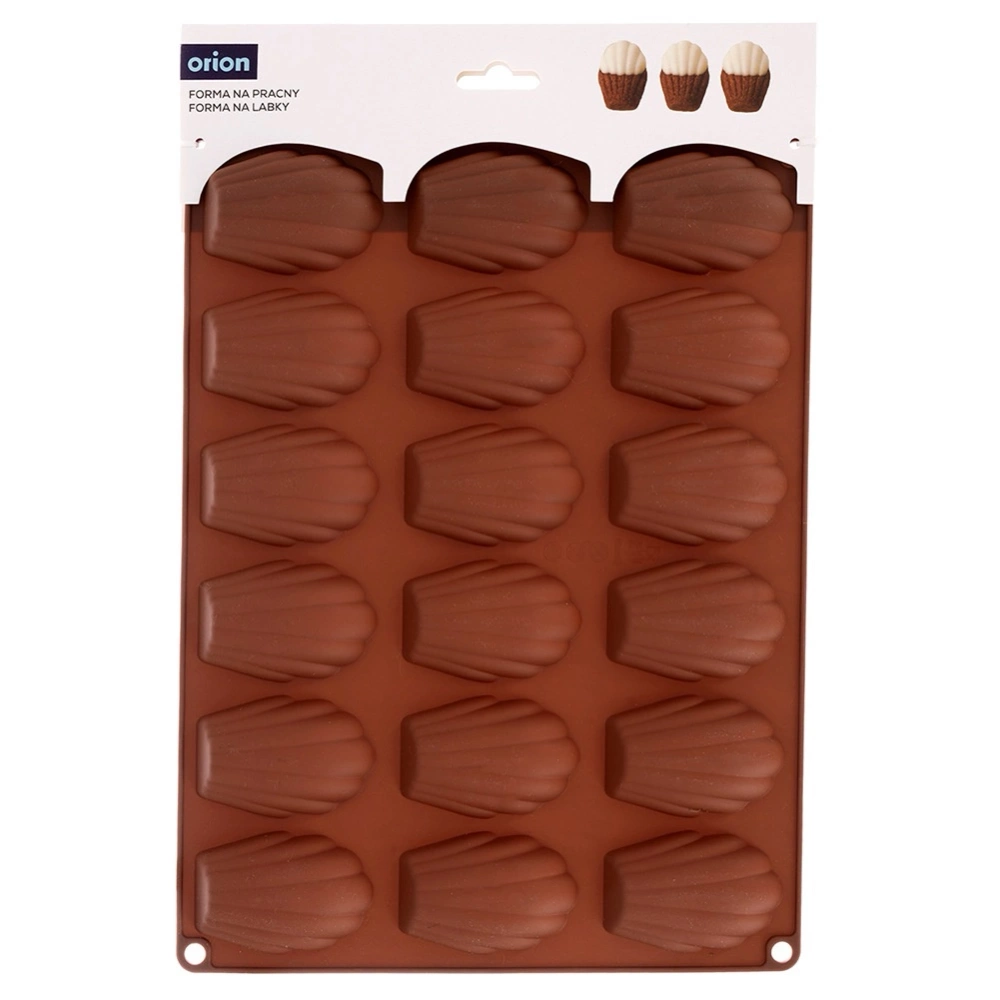 Forma do ciastek silikonowa brązowa muszelki 32x24,5x2 cm