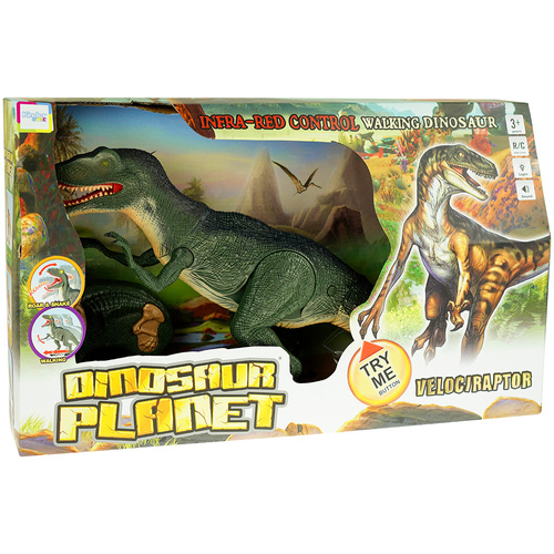 Duży interaktywny dinozaur Velociraptor - chodzi, ryczy i świeci 
