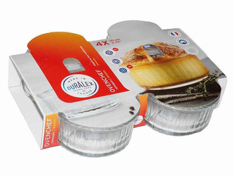 Salaterka okrągła do zapiekania 10 cm 240 ml 4 szt. szkło hartowane Duralex