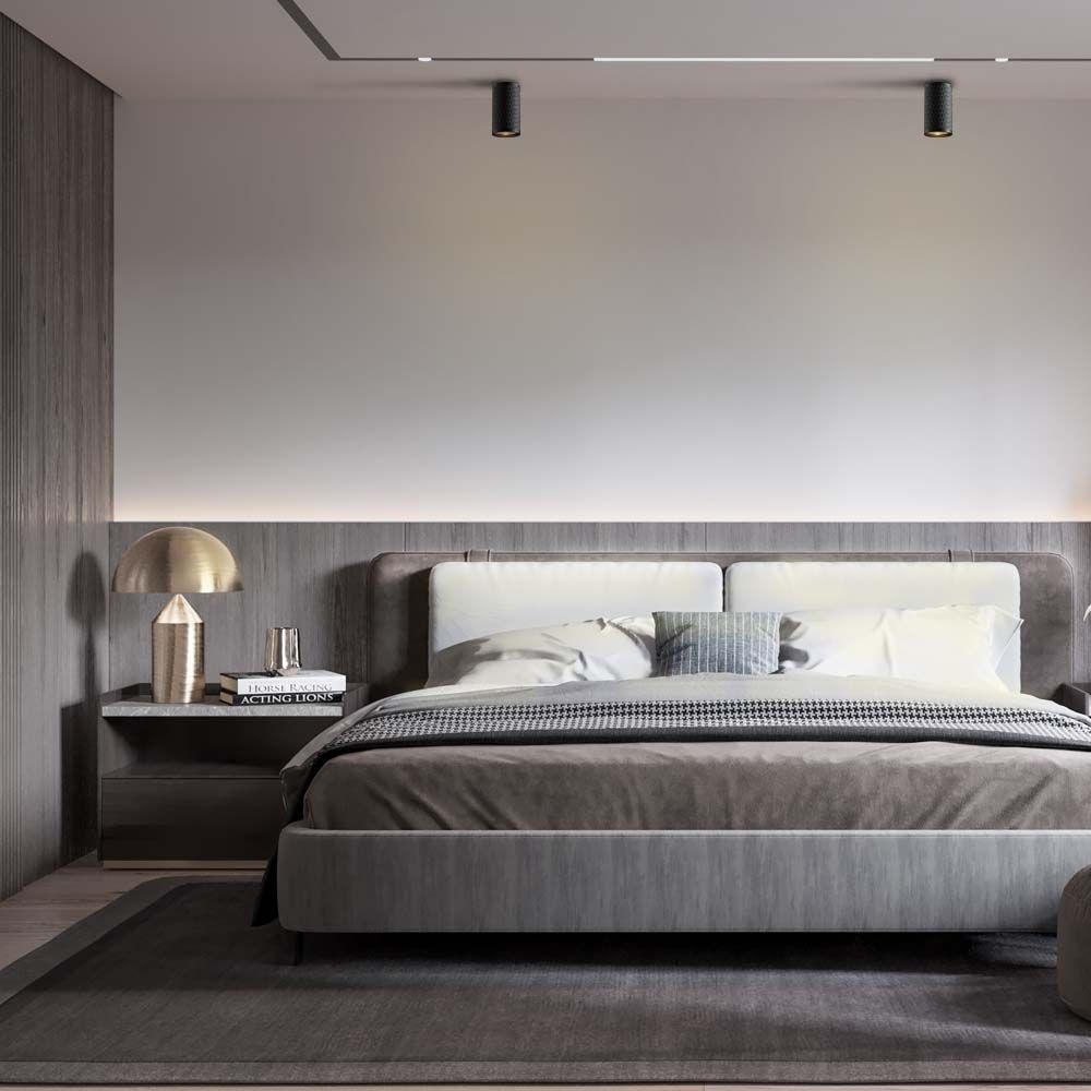 Oprawa Natynkowa Lampa Sufitowa Videx Halogenowa Spot 1x GU10 Czarna TALEN