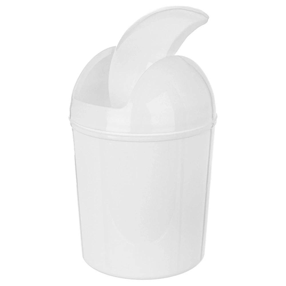 Kosz na śmieci łazienkowy plastikowy biały 920 ml