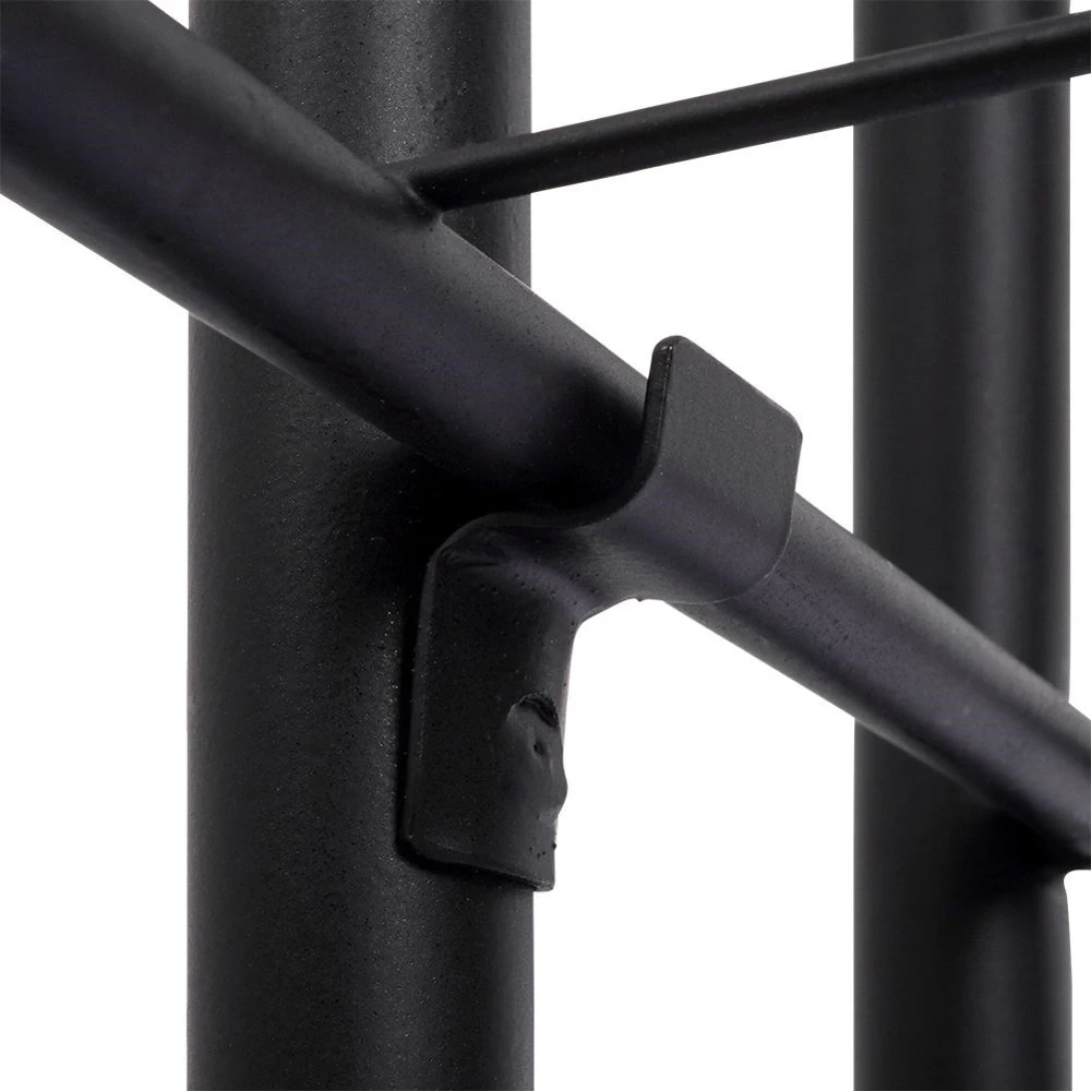 Kwietnik metalowy czarny 7-poziomowy 126 cm