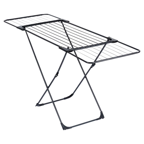 Suszarka na pranie metalowa czarna rozsuwana XXL 108-182 cm