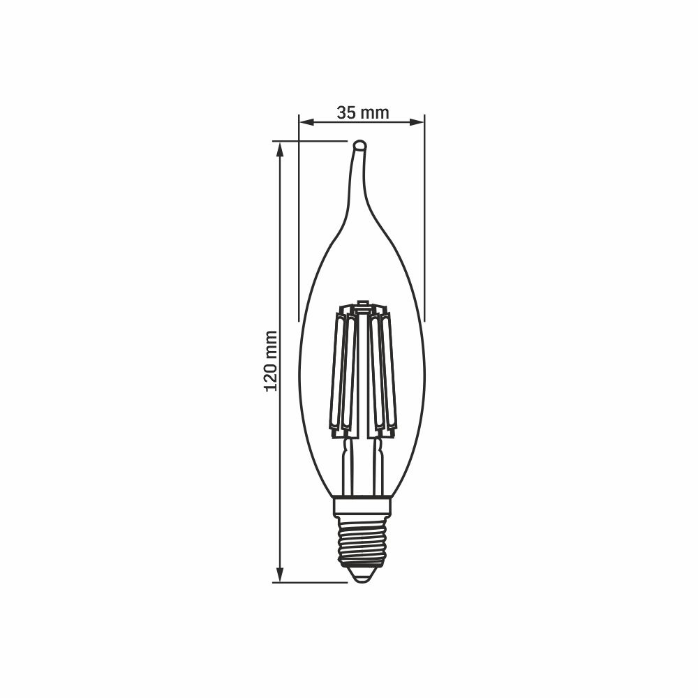 Żarówka LED Videx Filament Retro Flame E14 6W 806 lm barwa neutralna 4000K