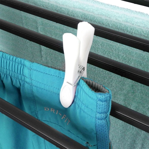 Suszarka na pranie czarna rozkładana XXL 200 cm