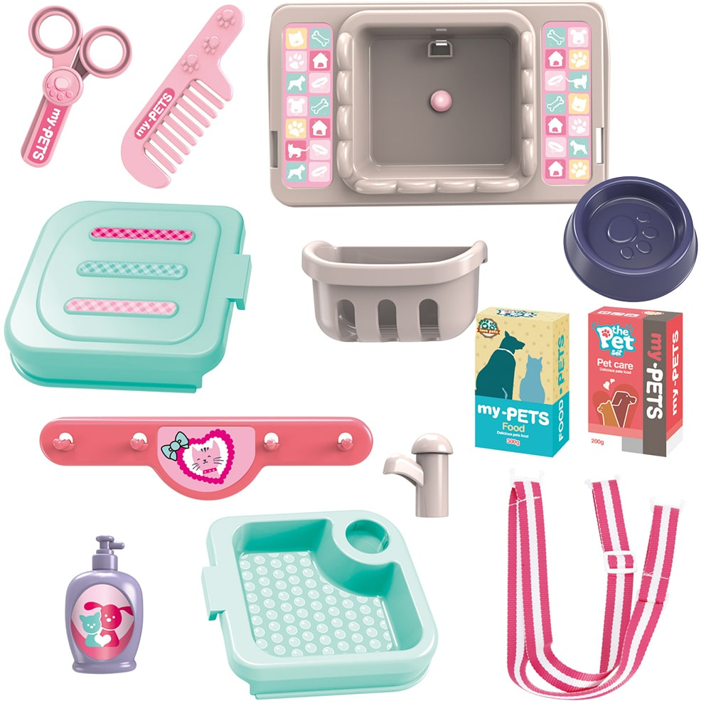 Salon piękności dla pupila, plecak z pieskiem