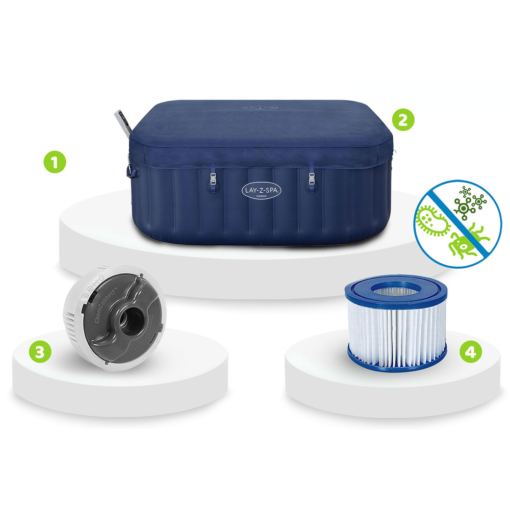 Bestway Lay-Z-Spa HAWAII hydromasaż wbudowana pompa WiFi aplikacja 6001H