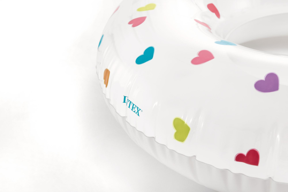 Koło do pływania dmuchane kwiatki 81 cm Intex 59259 biały
