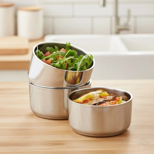 Menażka obiadowa termiczna stalowa 3-poziomowa 3x900 ml