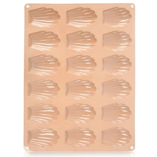 Forma do ciastek silikonowa beżowa muszelki 32x24,5 cm