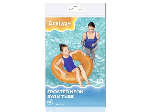 Bestway Duże koło do pływania NEON POMARAŃCZOWE  91cm 36025