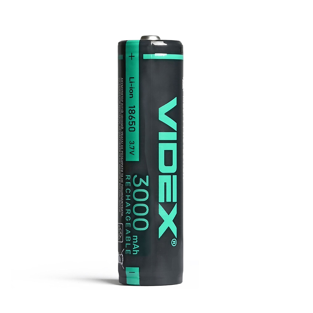 Akumulator litowo-jonowy VIDEX 18650-P 3000mAh z ochronnym kolorowym pudełkiem/1 szt.