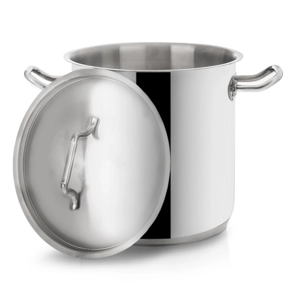 Garnek stalowy z pokrywką 24 cm, 11 l