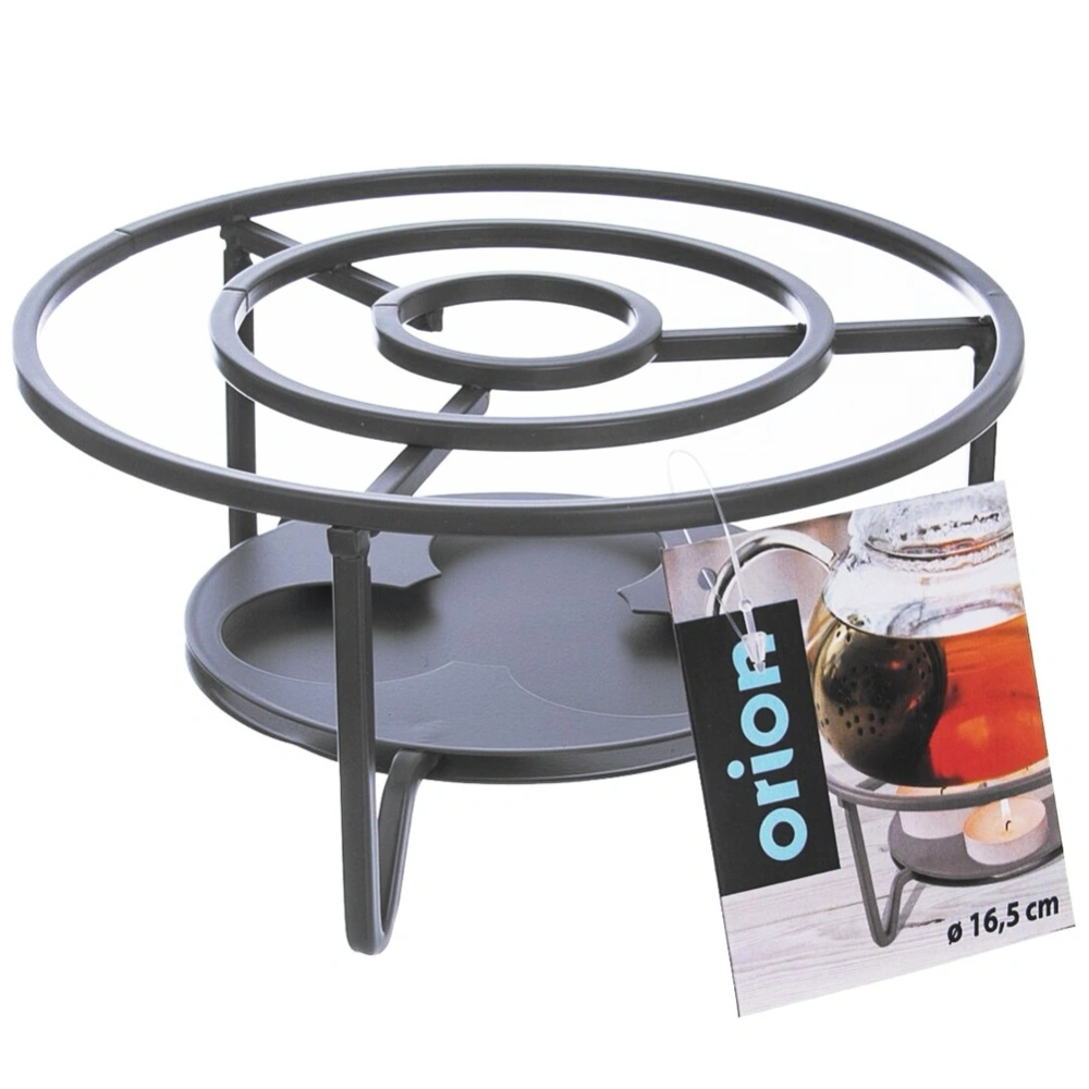 Podgrzewacz pod dzbanek do herbaty metalowy szary 16,5 cm