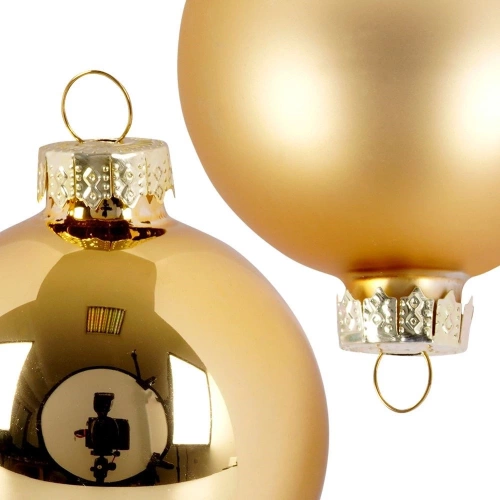 Bombki choinkowe szklane złote 6 cm 12 szt.