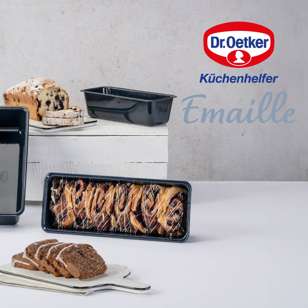 Forma do pieczenia babki ciast blacha emaliowana 30x13 cm Dr. Oetker