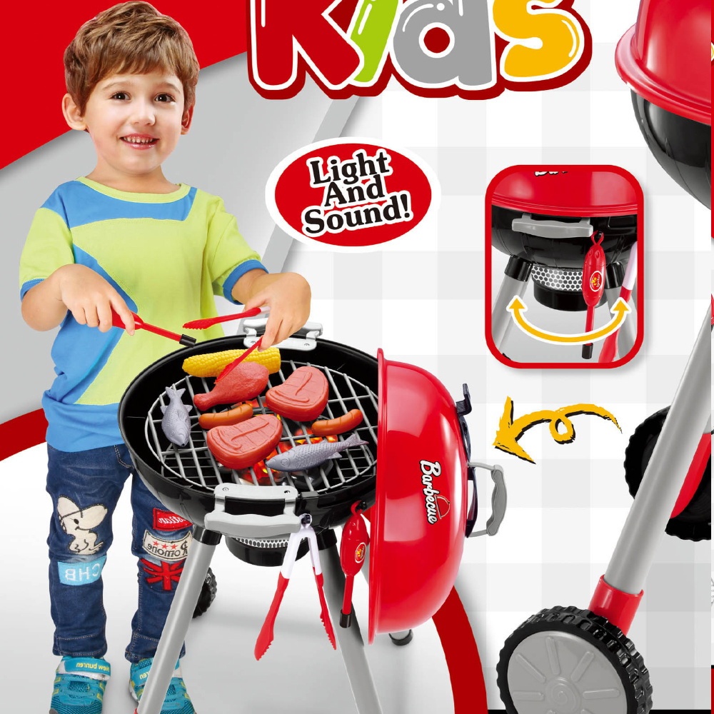 Gril dla dzieci ogrodowy zestaw akcesoria walizka