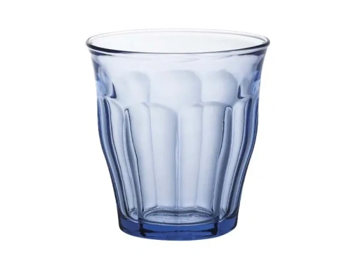 Niskie szklanki 250 ml zestaw 6 szt. niebieskie szkło hartowane Duralex