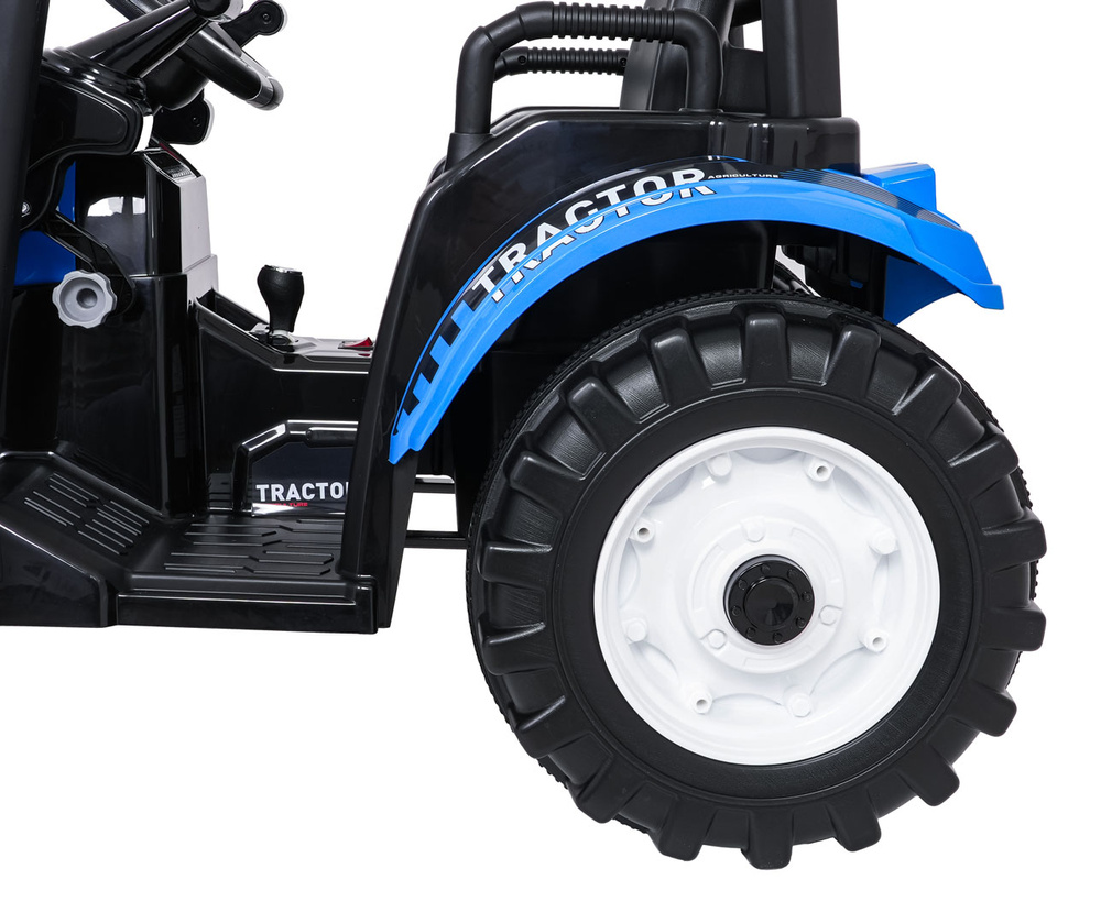 Pojazd MEGA Traktor D68 Z Przyczepką Niebieski