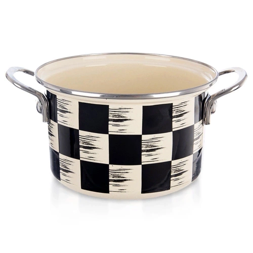 Garnek emaliowany SZACHOWNICA 18 cm, 2 l