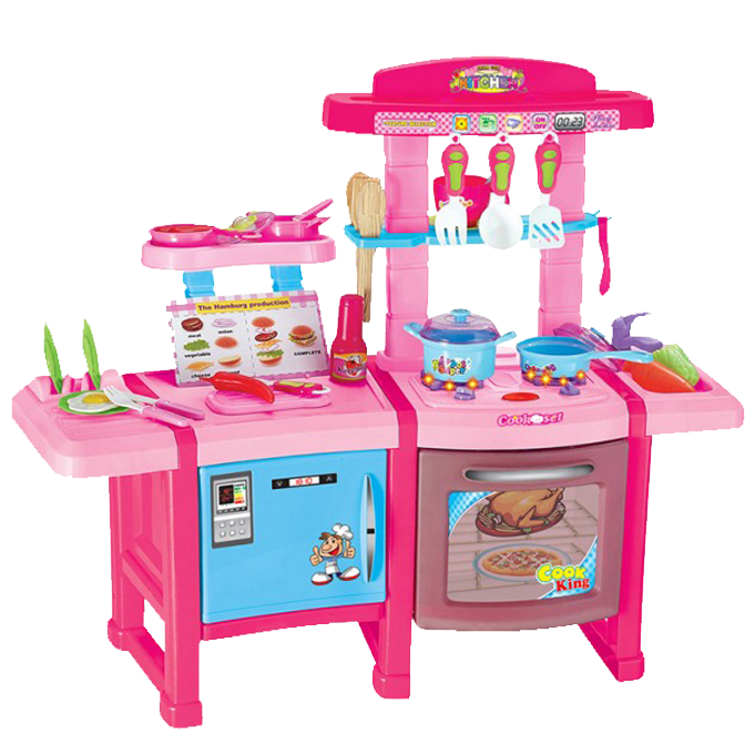 Duża kuchnia dla dzieci akcesoria sztućce garnki