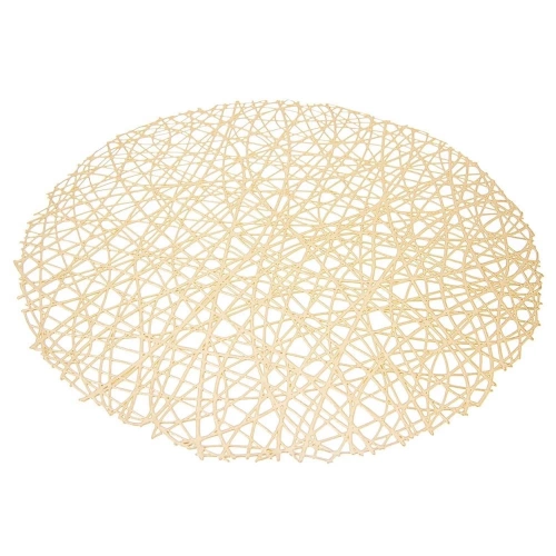 Podkładka na stół gumowa złota okrągła 39 cm