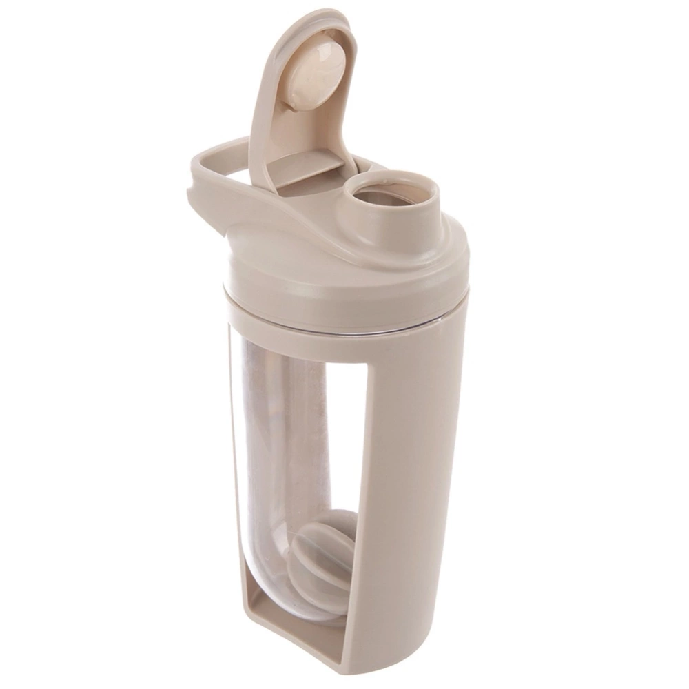 Shaker treningowy z kulką tritan beżowy szczelny 700 ml