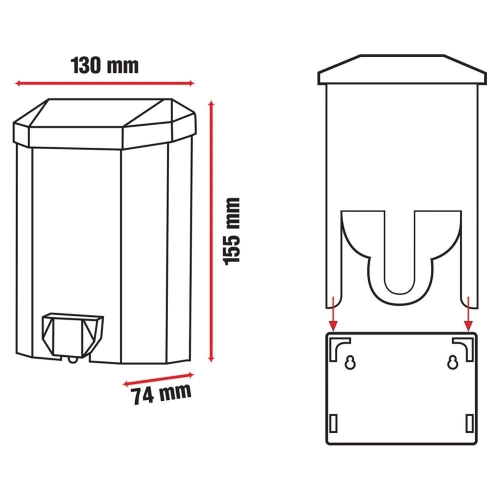 Dozownik do mydła ścienny 430 ml