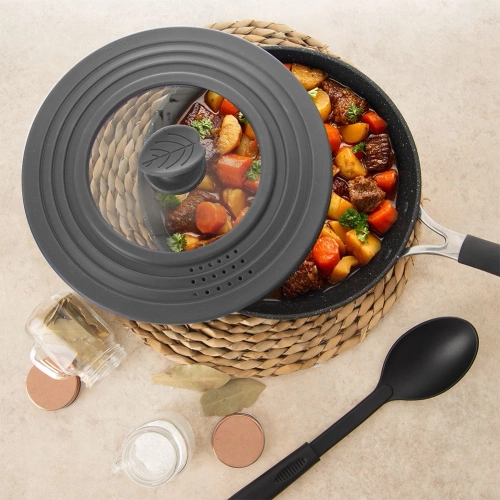 Pokrywka szklana silikonowa uniwersalna 24/26/28 cm