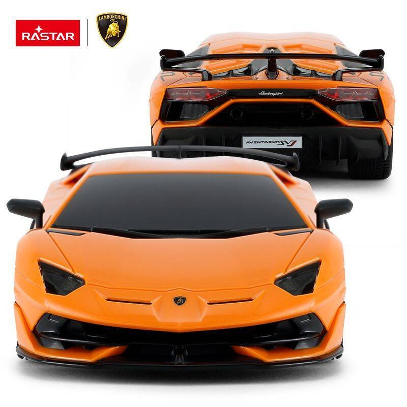 Lamborghini Aventador SVJ skala 1:24 Rastar samochód sterowany pomarańczowy