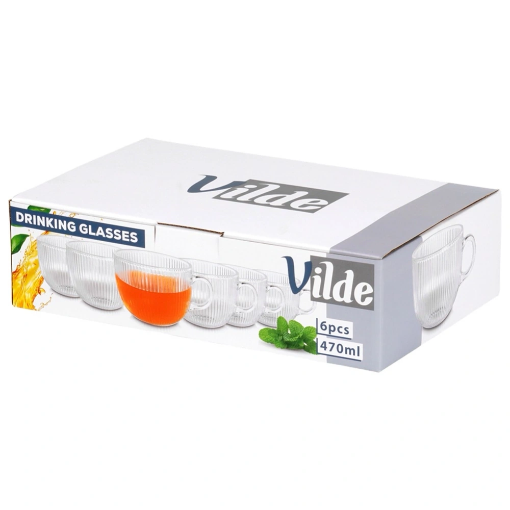 Szklanki do kawy i herbaty 470 ml 6 szt.