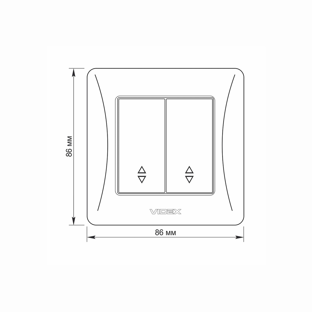 Przełącznik Włącznik Schodowy Videx Binera 2-biegunowy 10A Natynkowy Biały